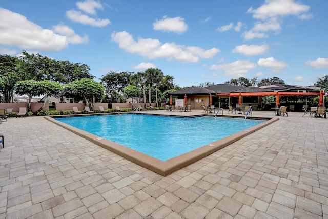 view of pool with a patio area