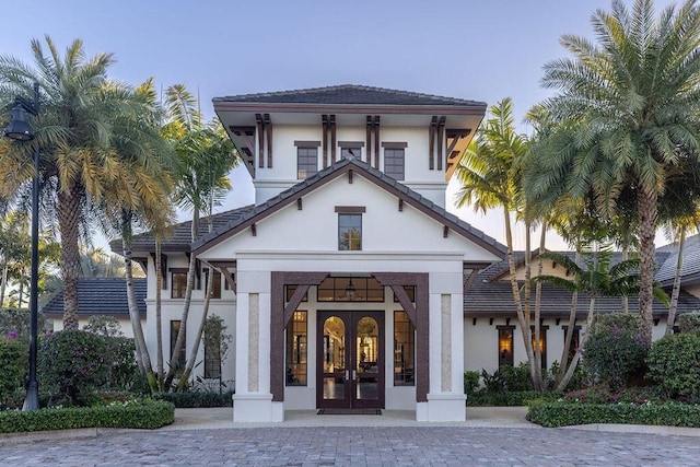 exterior space with french doors