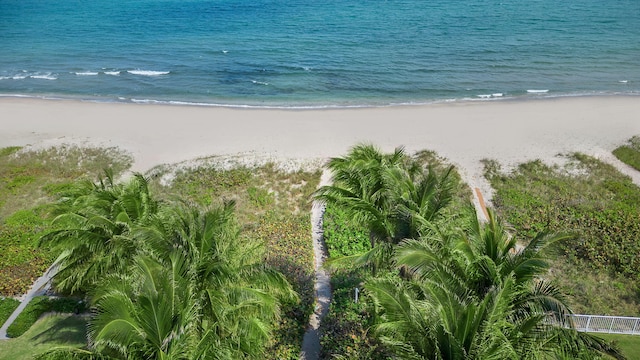 property view of water with a view of the beach