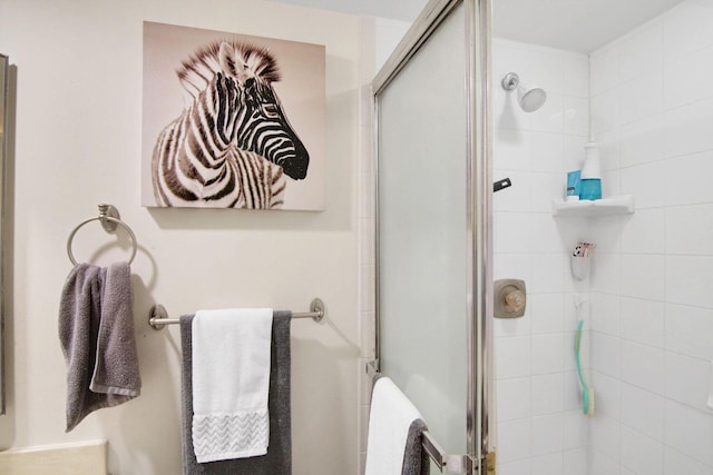 bathroom with an enclosed shower