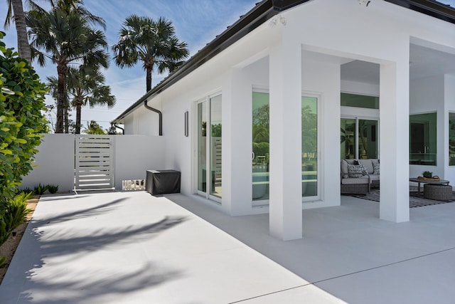 view of patio / terrace with an outdoor living space