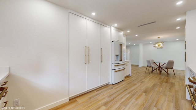 interior space featuring light hardwood / wood-style floors