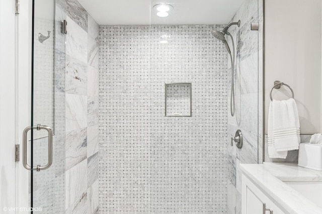 bathroom with walk in shower