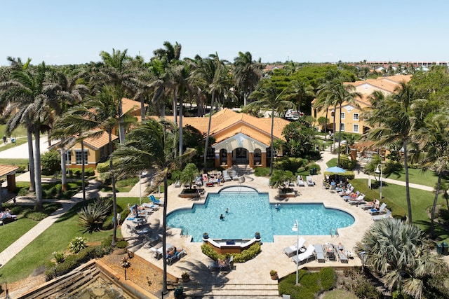 view of pool with a patio