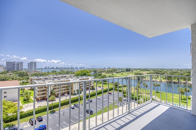 336 Golfview Rd Unit 1011, North Palm Beach, FL 33408 - balcony featuring a water view and a view of city