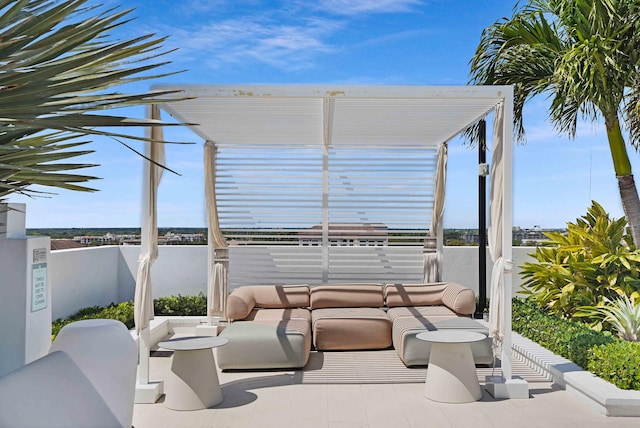 view of patio featuring an outdoor hangout area