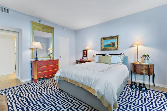 view of tiled bedroom