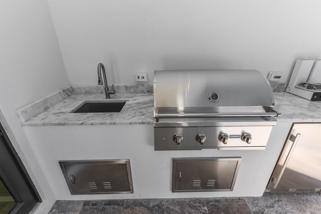 room details with tile flooring and sink