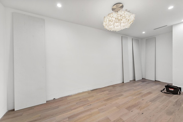 empty room featuring light hardwood / wood-style floors