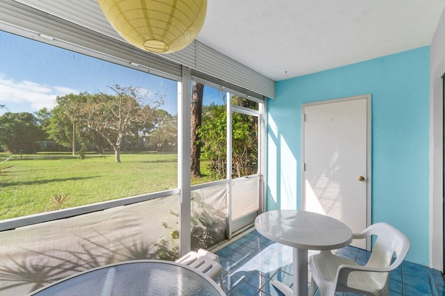 view of sunroom