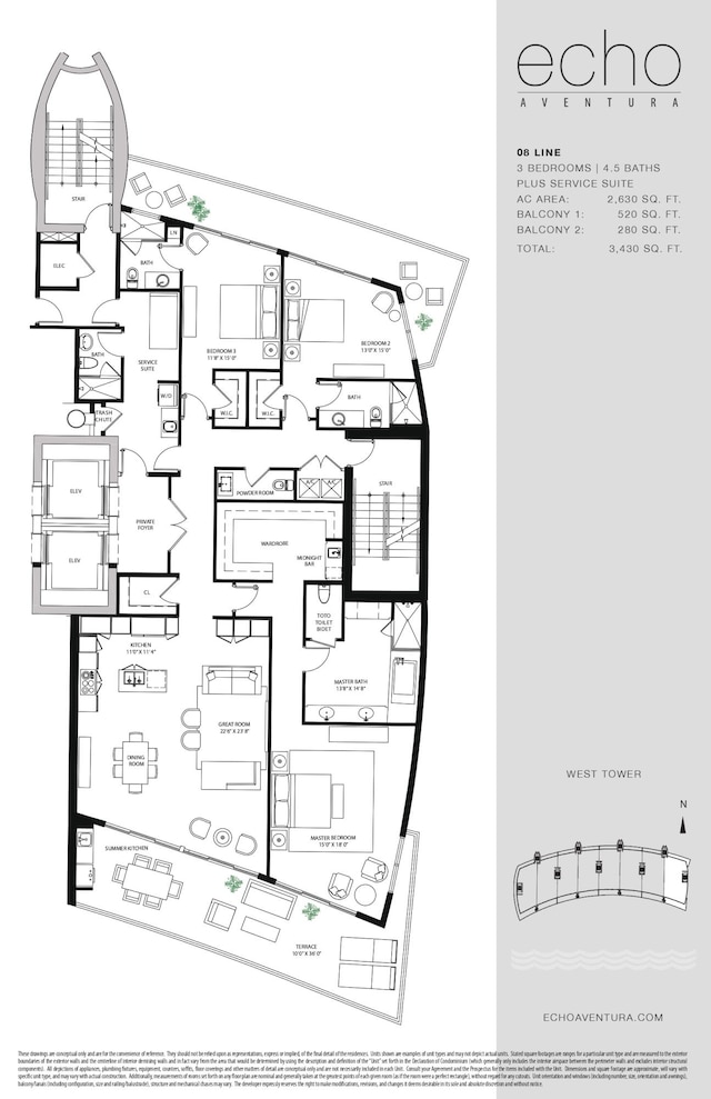 3250 NE 188th St Unit Lph08, Aventura, FL 33180 - home floor plan