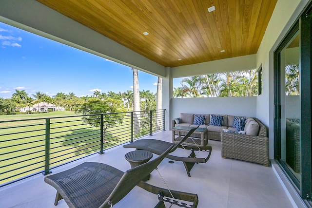 balcony with an outdoor living space