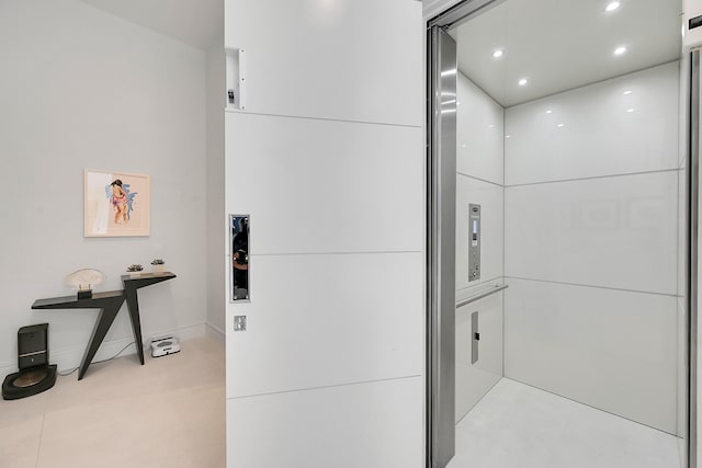 bathroom with elevator