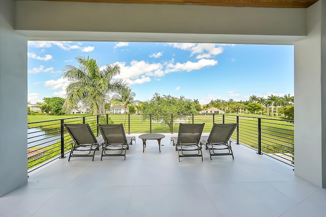 view of patio / terrace featuring a balcony