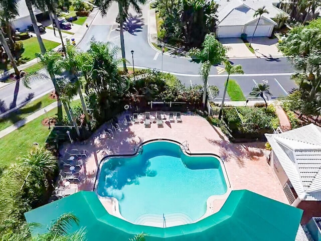 view of pool with a patio area