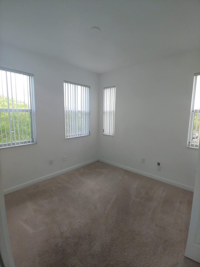 empty room featuring plenty of natural light and carpet