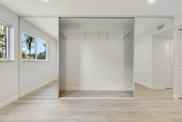 closet featuring visible vents