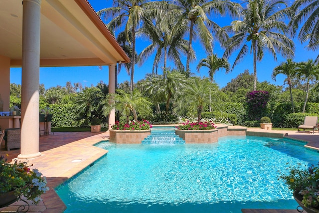 view of pool with a patio