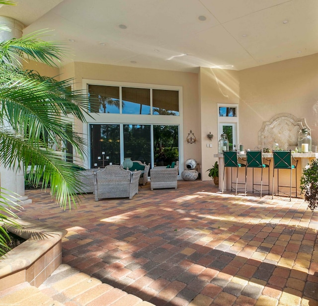 view of terrace featuring outdoor lounge area