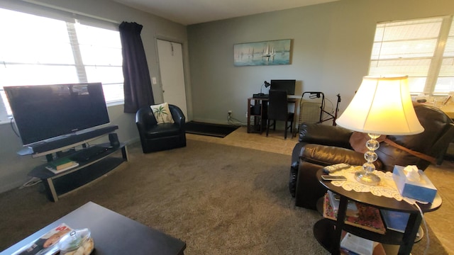 view of carpeted living room