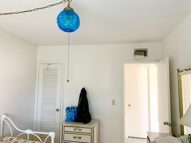 unfurnished bedroom featuring a closet