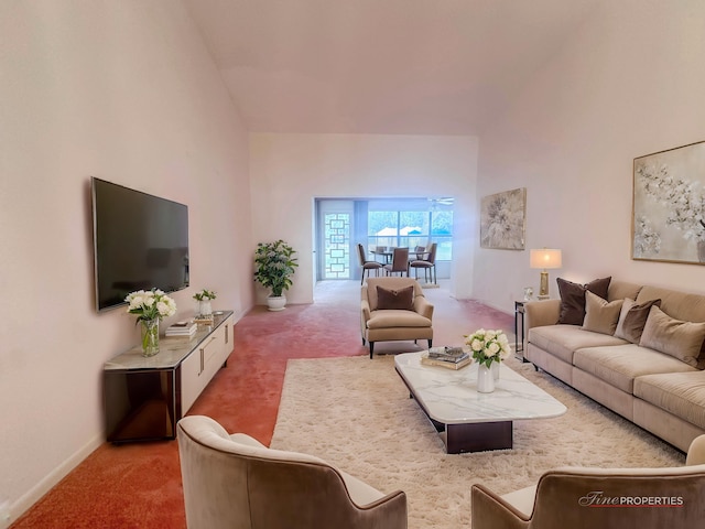 view of carpeted living room