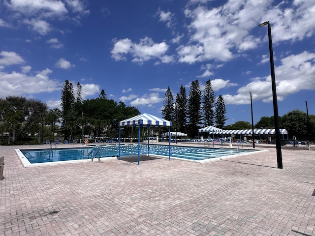 view of pool with a patio