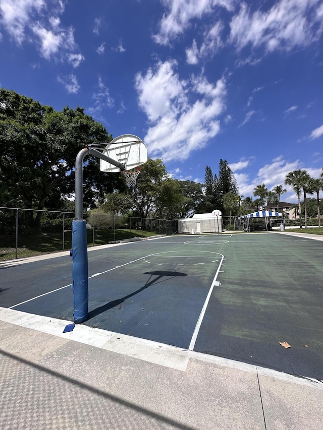 view of sport court