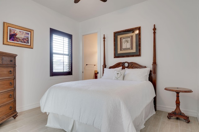 bedroom with ceiling fan