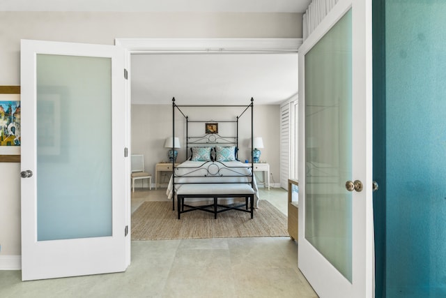 bedroom with french doors