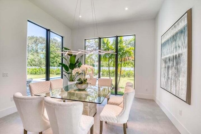 view of dining room