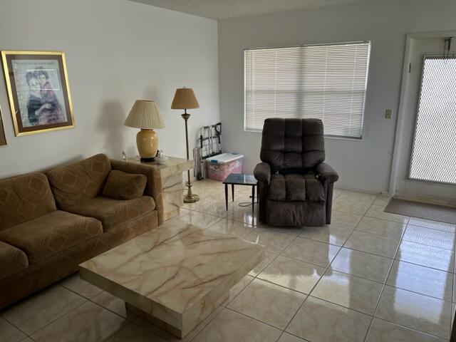 view of tiled living room