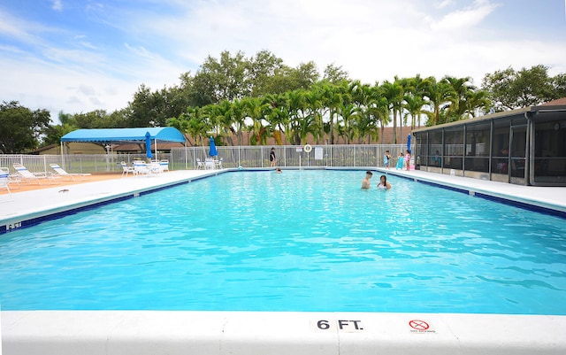 view of pool