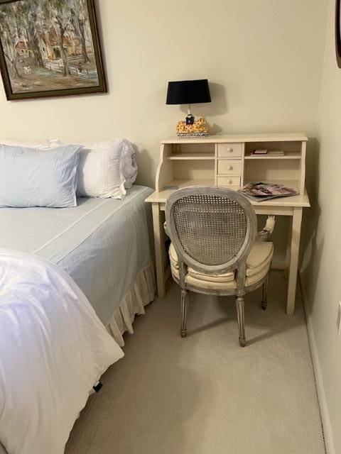 bedroom featuring carpet