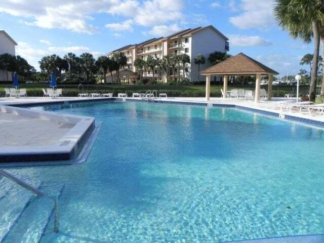 view of pool featuring a gazebo