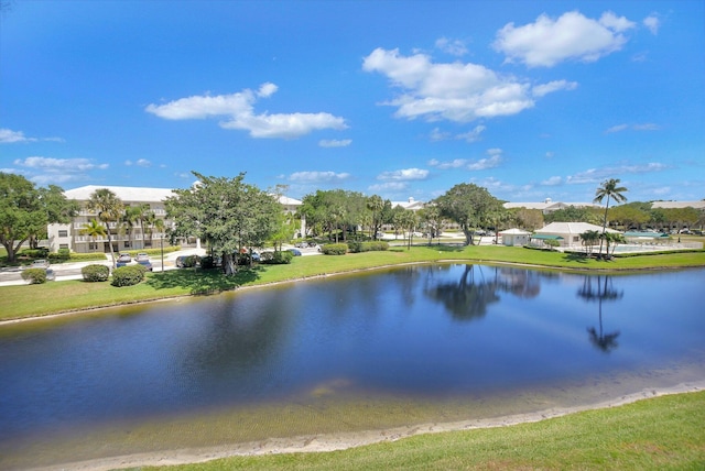 property view of water with a residential view