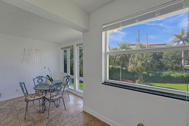 dining area featuring a wealth of natural light