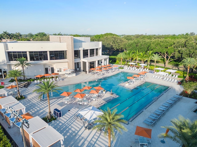 view of pool with a patio