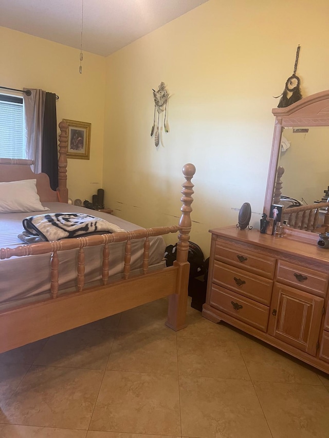 view of tiled bedroom