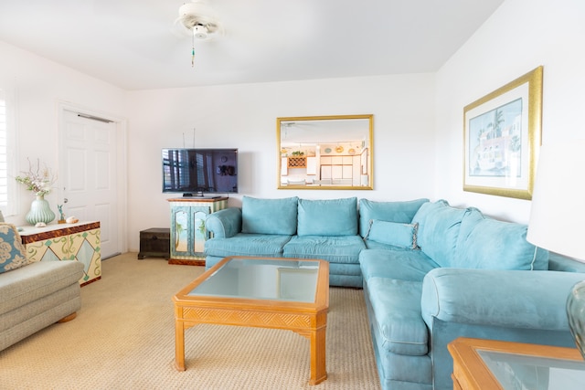 view of carpeted living room