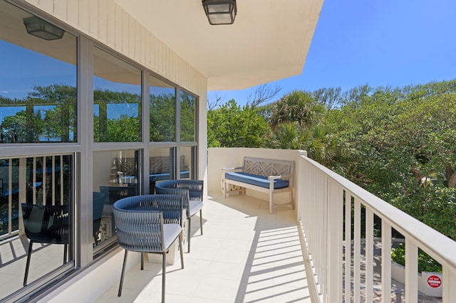 balcony with an outdoor living space