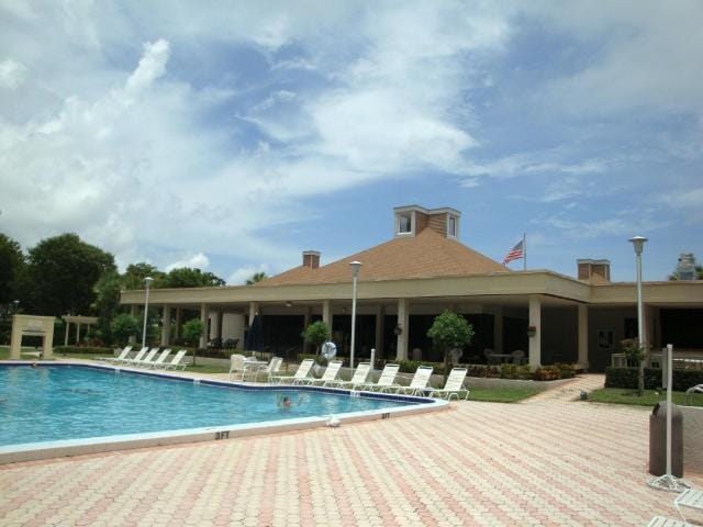 view of pool with a patio area