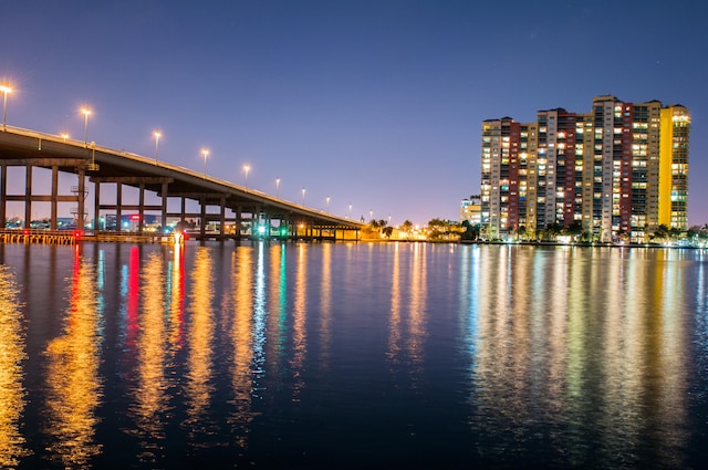 water view with a dock