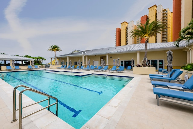 view of pool with a patio