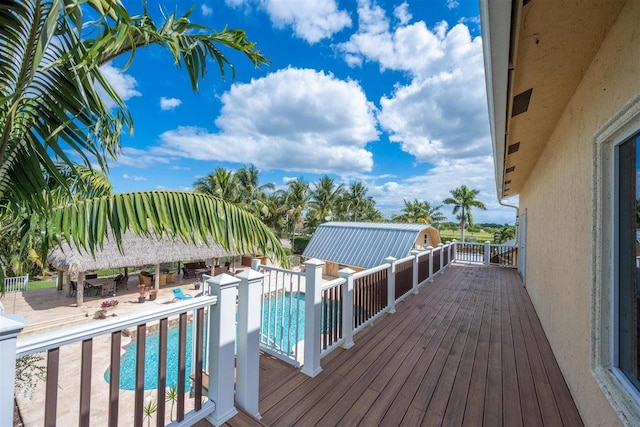 view of wooden deck