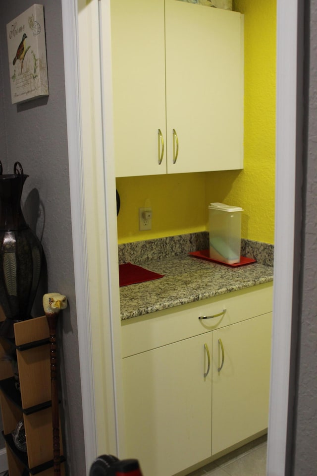 kitchen with light stone counters