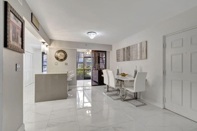 dining area featuring french doors