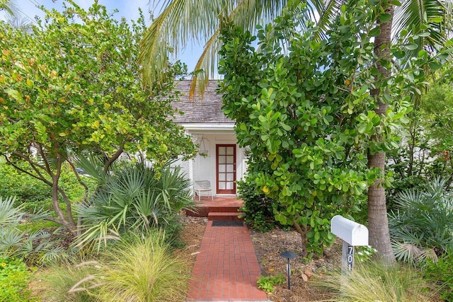 view of front of property with french doors