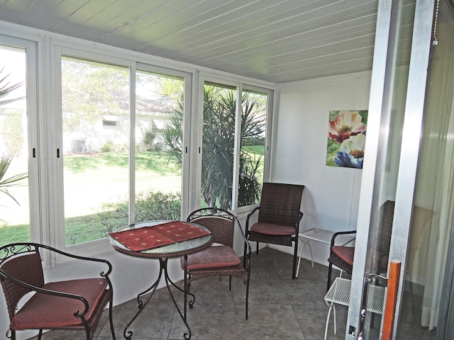 view of sunroom