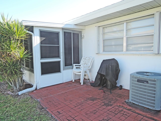 view of patio / terrace with central AC